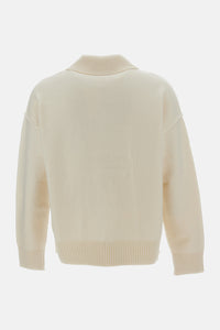 Ami Paris Ami Paris Men Polo Sweater With Contrasted Ami De Coeur