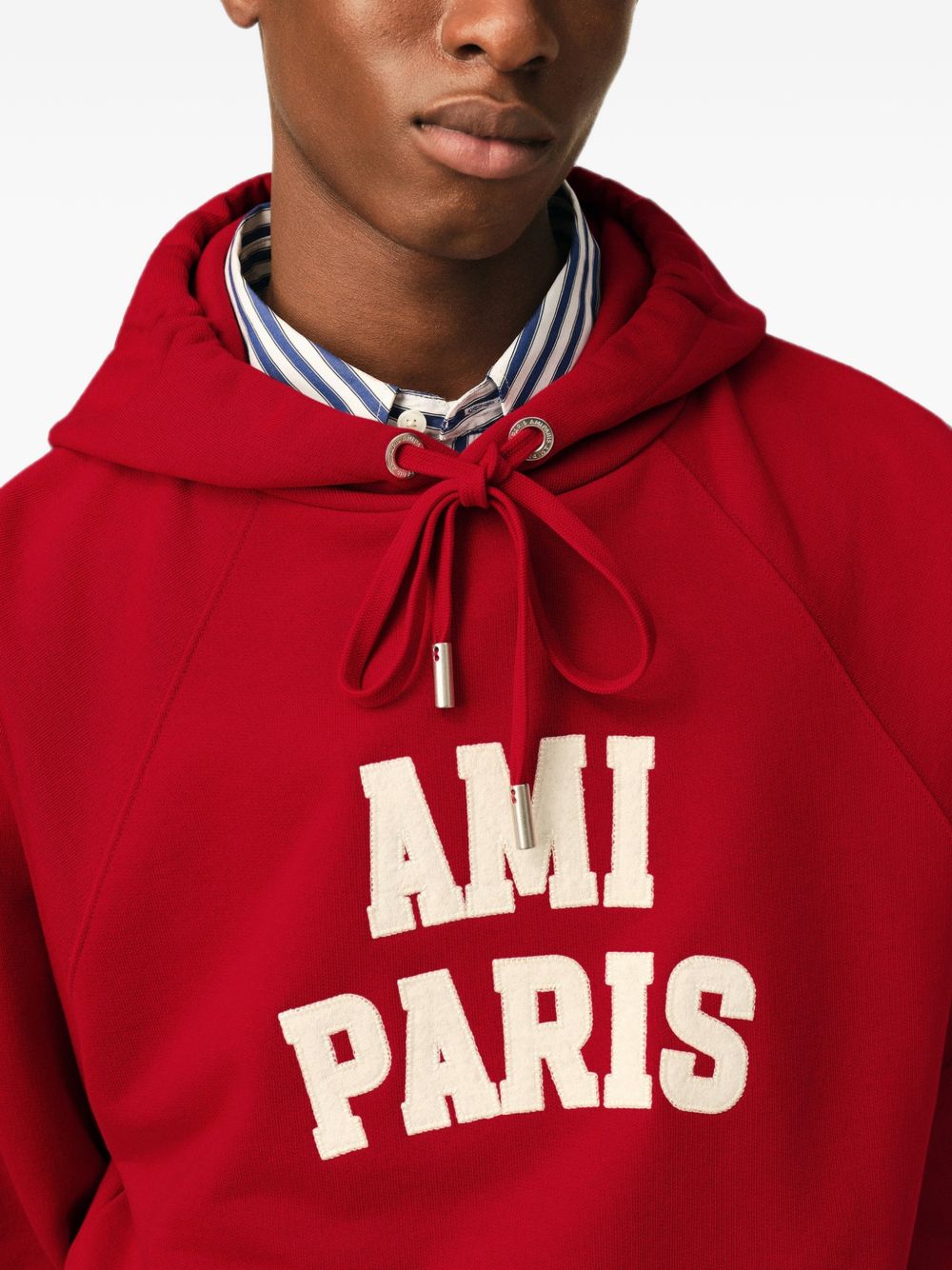 Ami Paris Men Logo Cotton Hoodie
