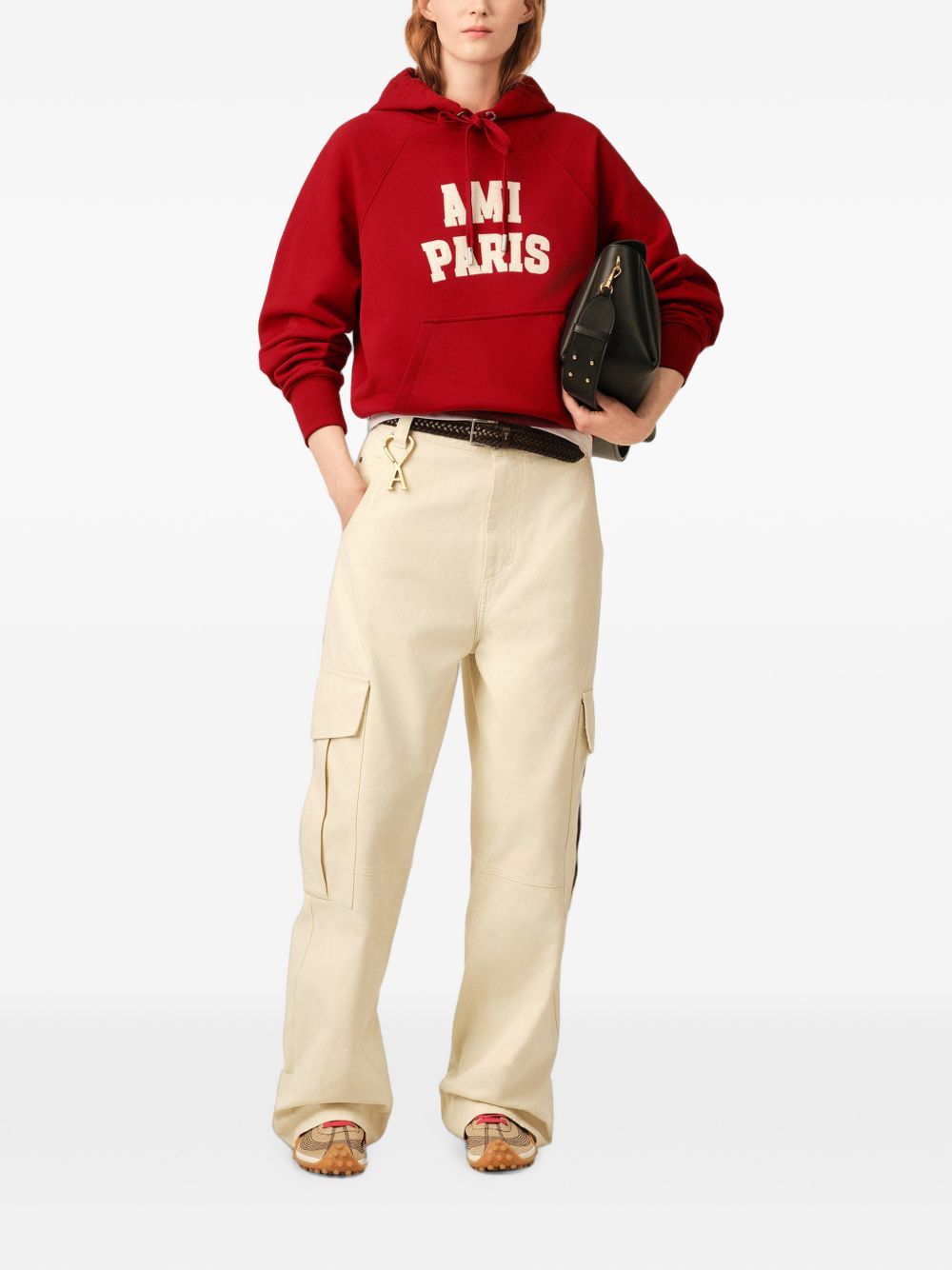 Ami Paris Men Logo Cotton Hoodie