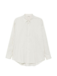 Auralee Men Cotton And Silk Striped Shirt