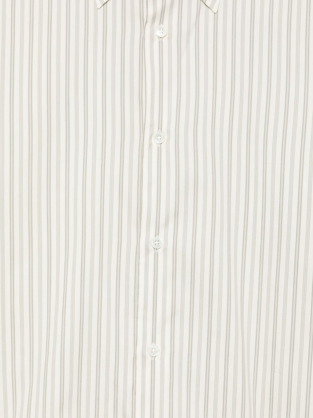 Auralee Men Cotton And Silk Striped Shirt