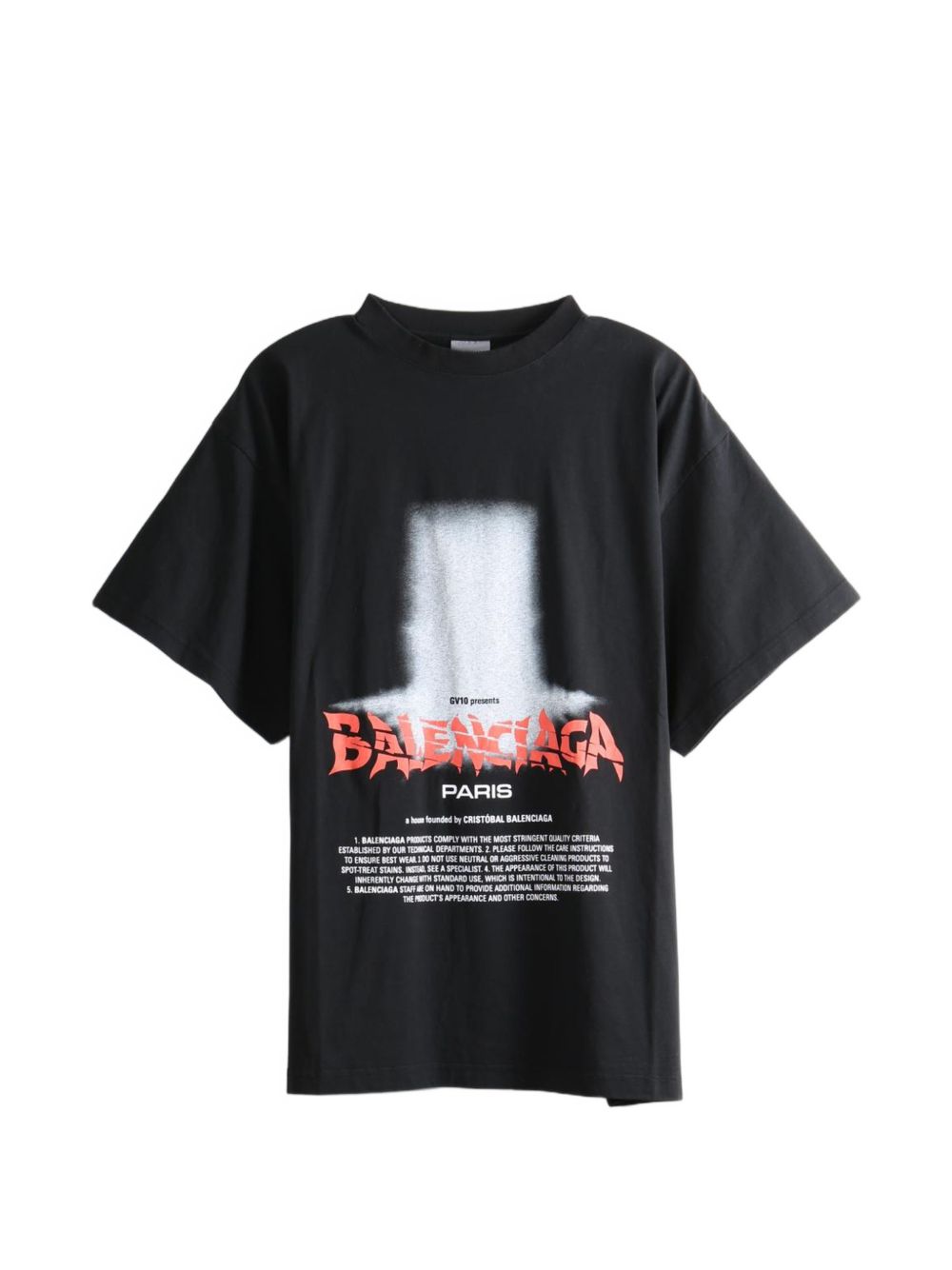 Balenciaga Men Printed Cotton T-Shirt