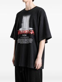 Balenciaga Men Printed Cotton T-Shirt