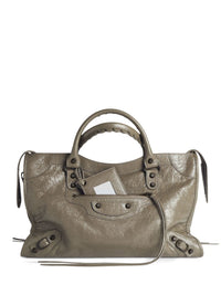 Balenciaga Women Le City Medium Leather Handbag