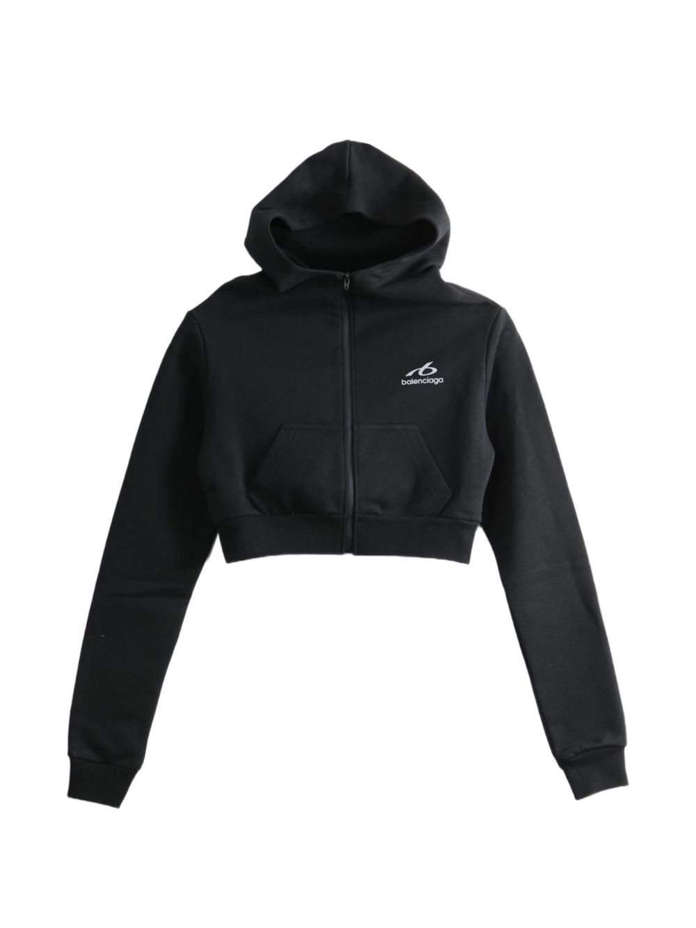 Balenciaga Women Cotton Cropped Sweatshirt