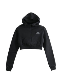 Balenciaga Women Cotton Cropped Sweatshirt