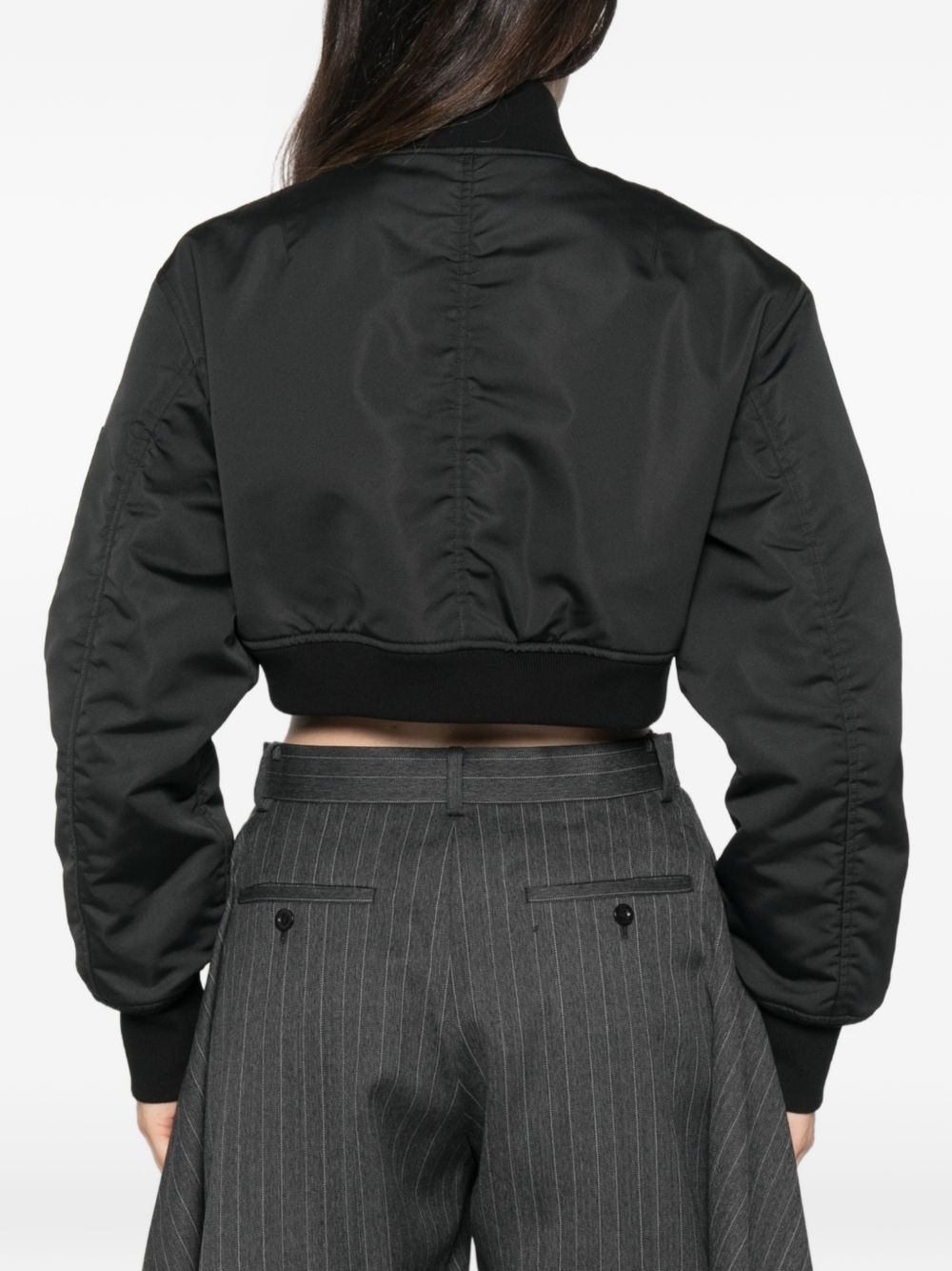 Balenciaga Women Cropped Bomber Jacket