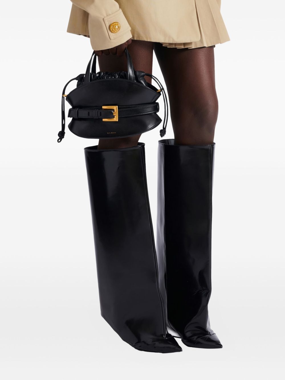 BALMAIN Balmain Women Shuffle Mini Leather Shoulder Bag