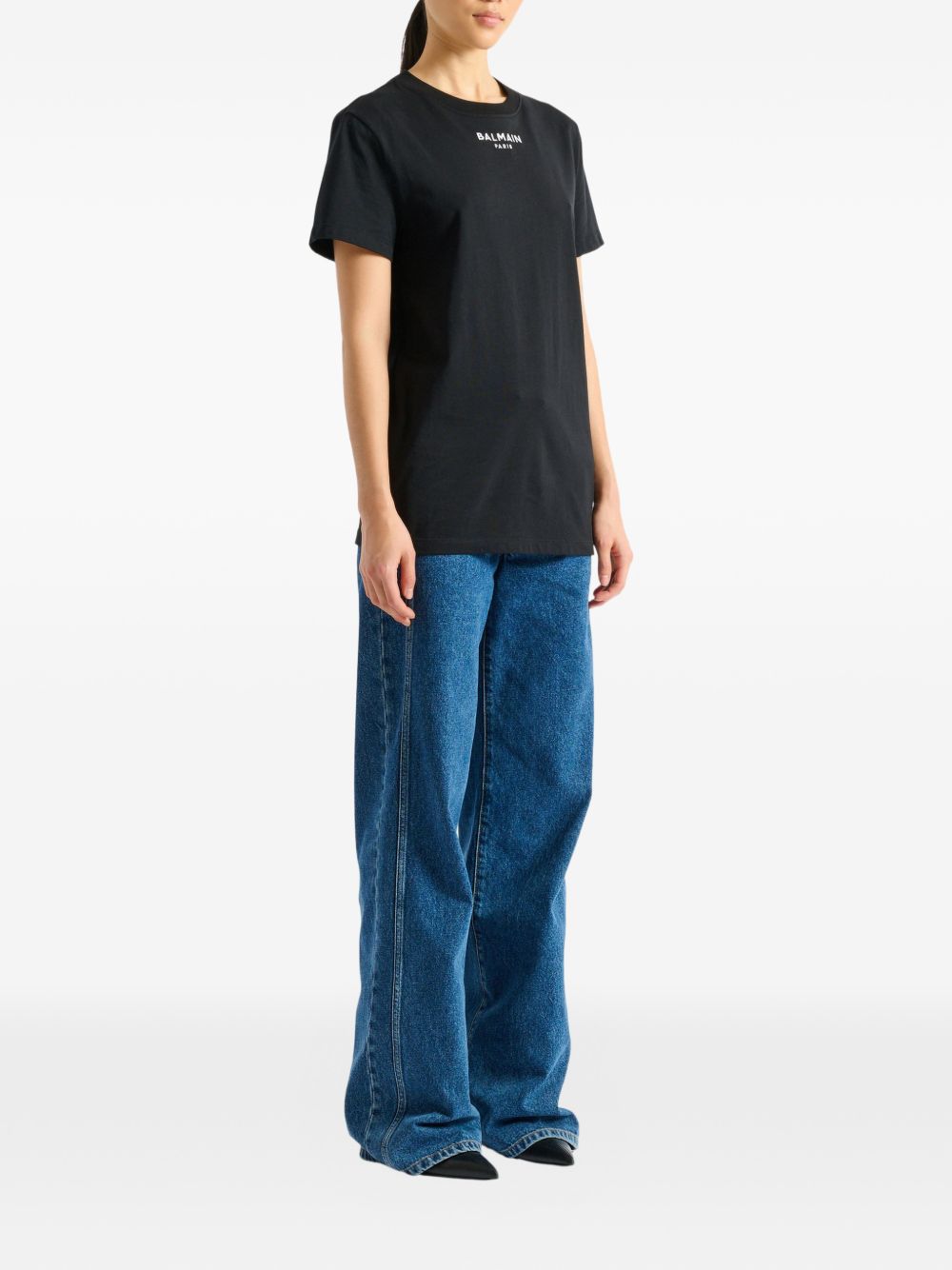 Balmain Women Logo Cotton T-Shirt