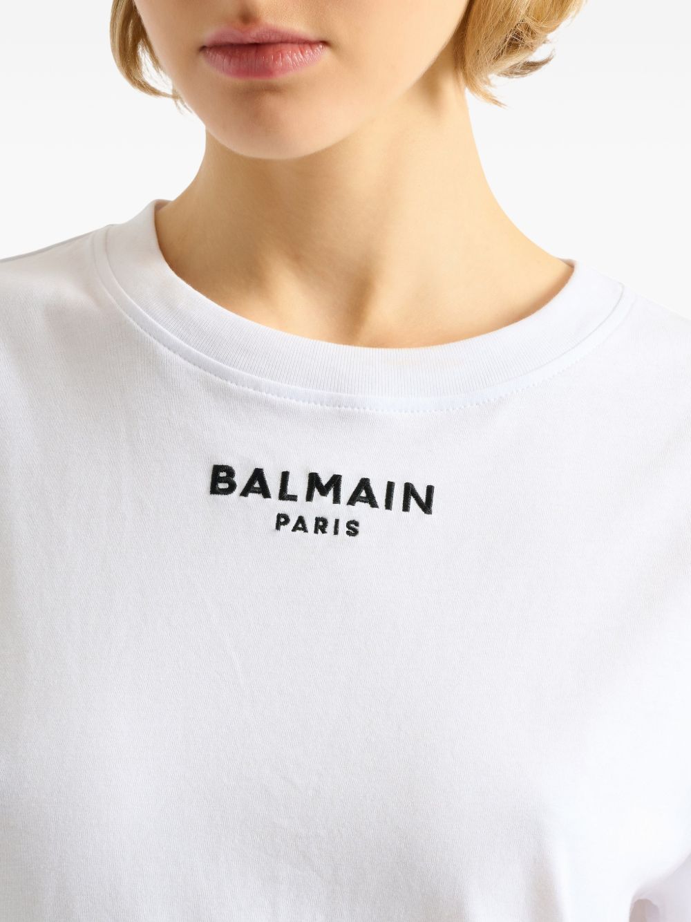 Balmain Women Logo Cotton T-Shirt