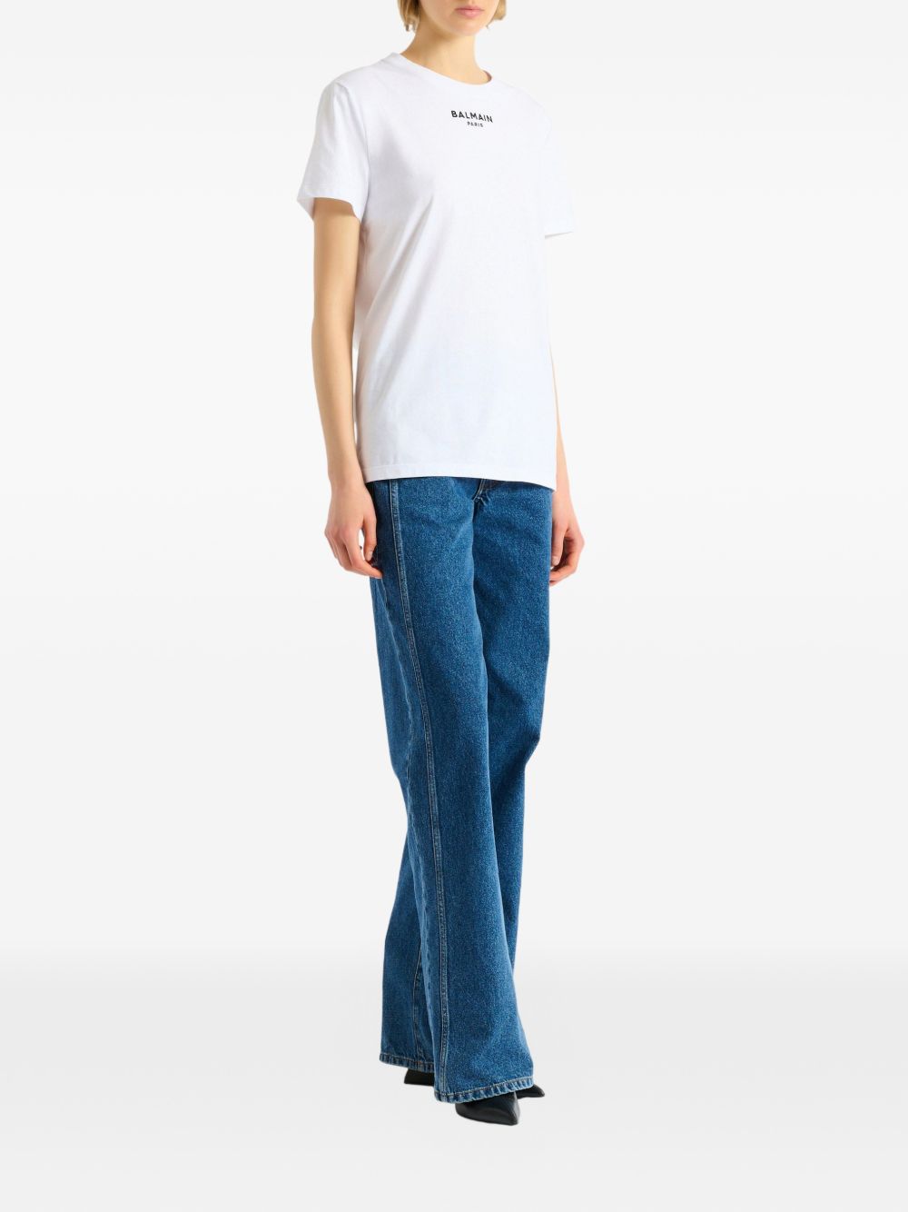 Balmain Women Logo Cotton T-Shirt