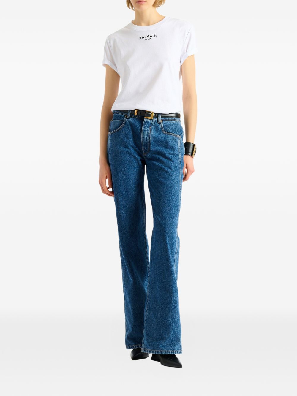 Balmain Women Logo Cotton T-Shirt