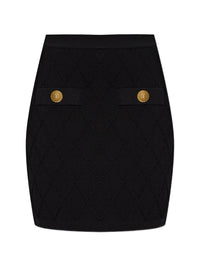 Balmain Women Quilted Mini Skirt