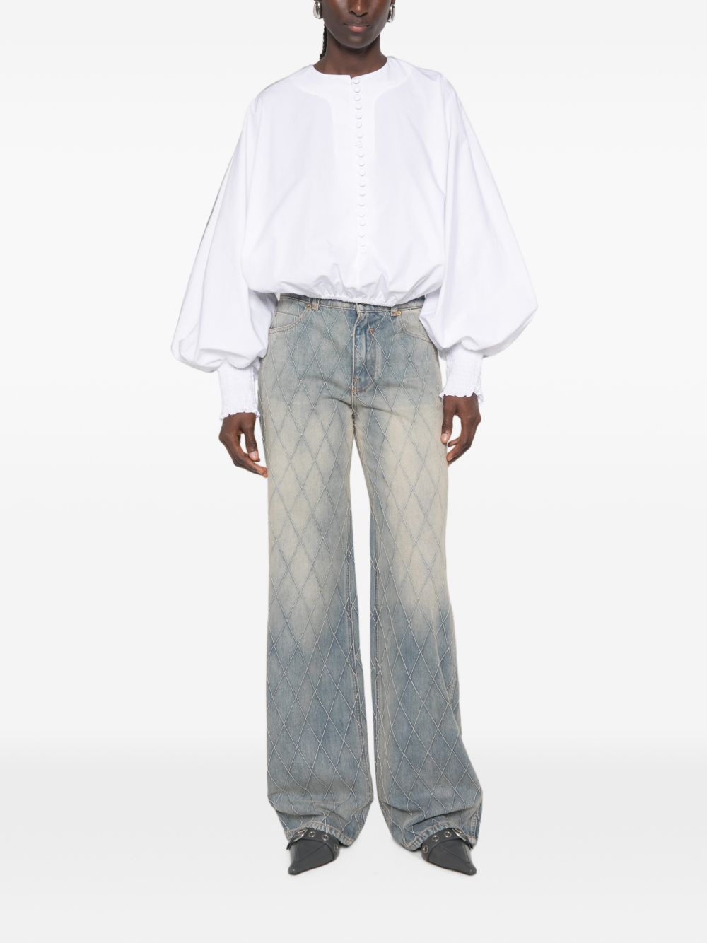 Balmain Women Denim Cotton Jeans