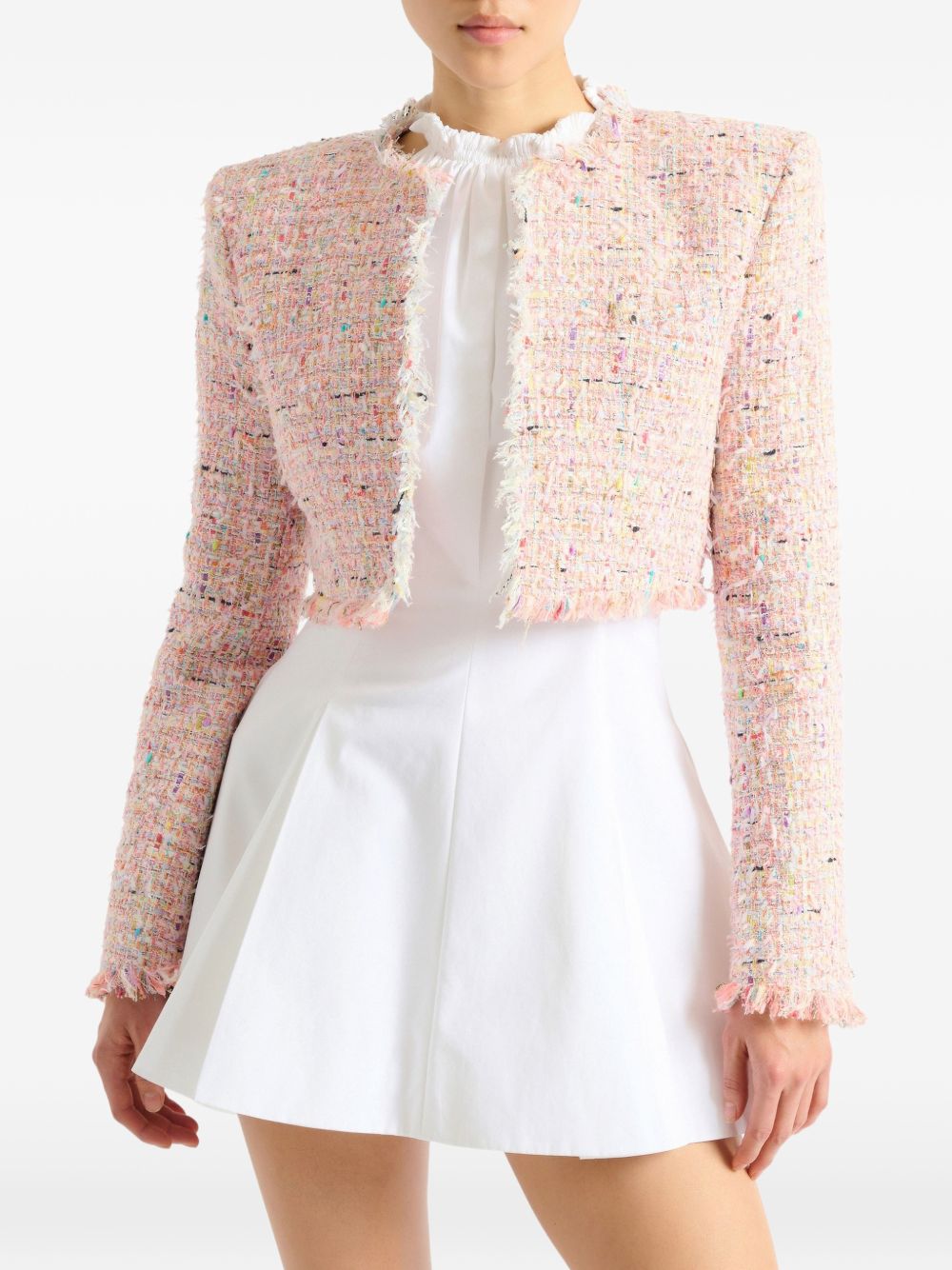 Balmain Women Tweed Cropped Jacket