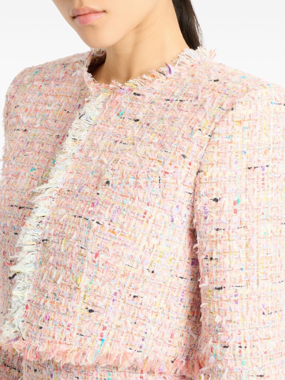 Balmain Women Tweed Cropped Jacket