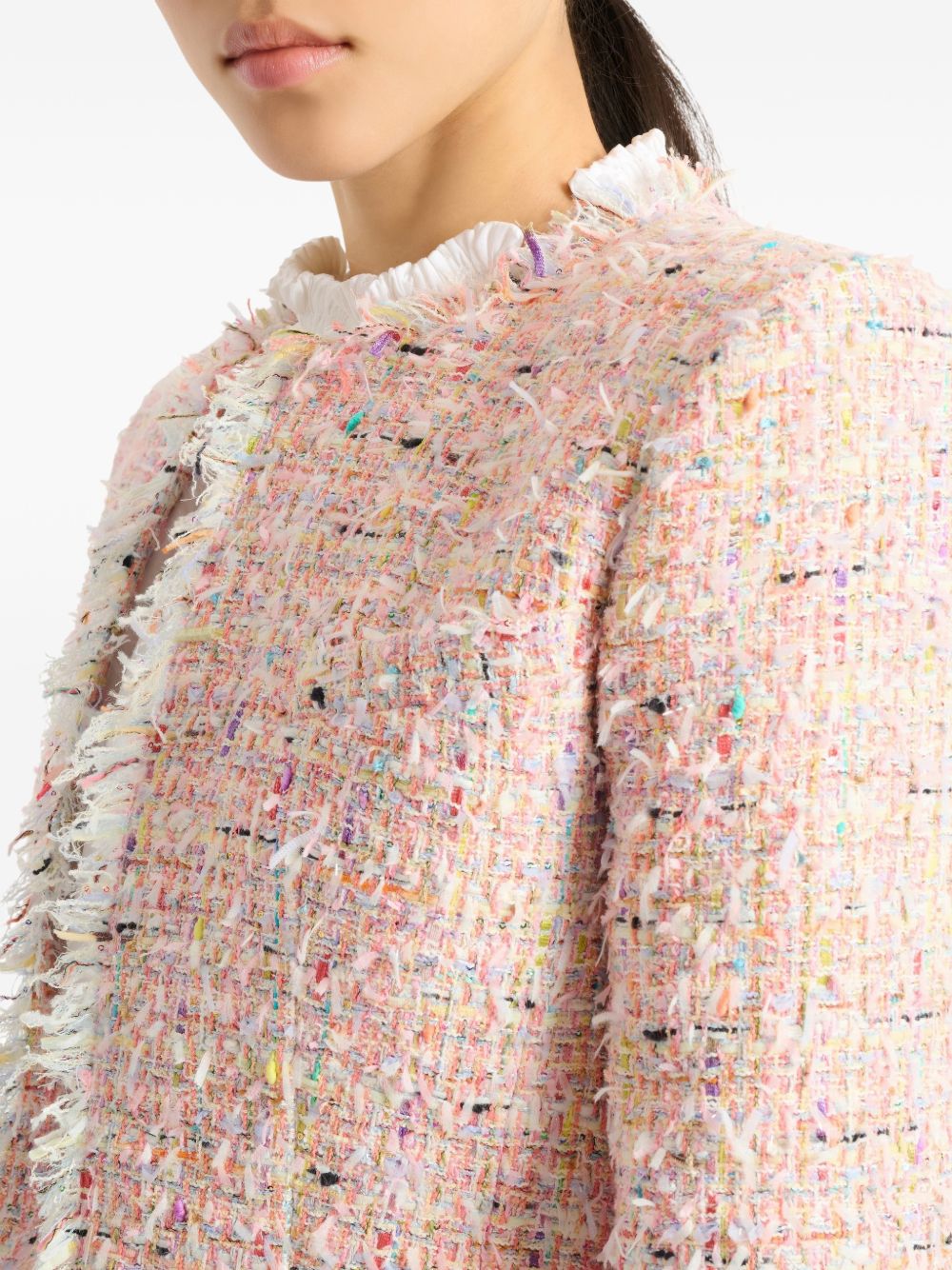 Balmain Women Tweed Cropped Jacket