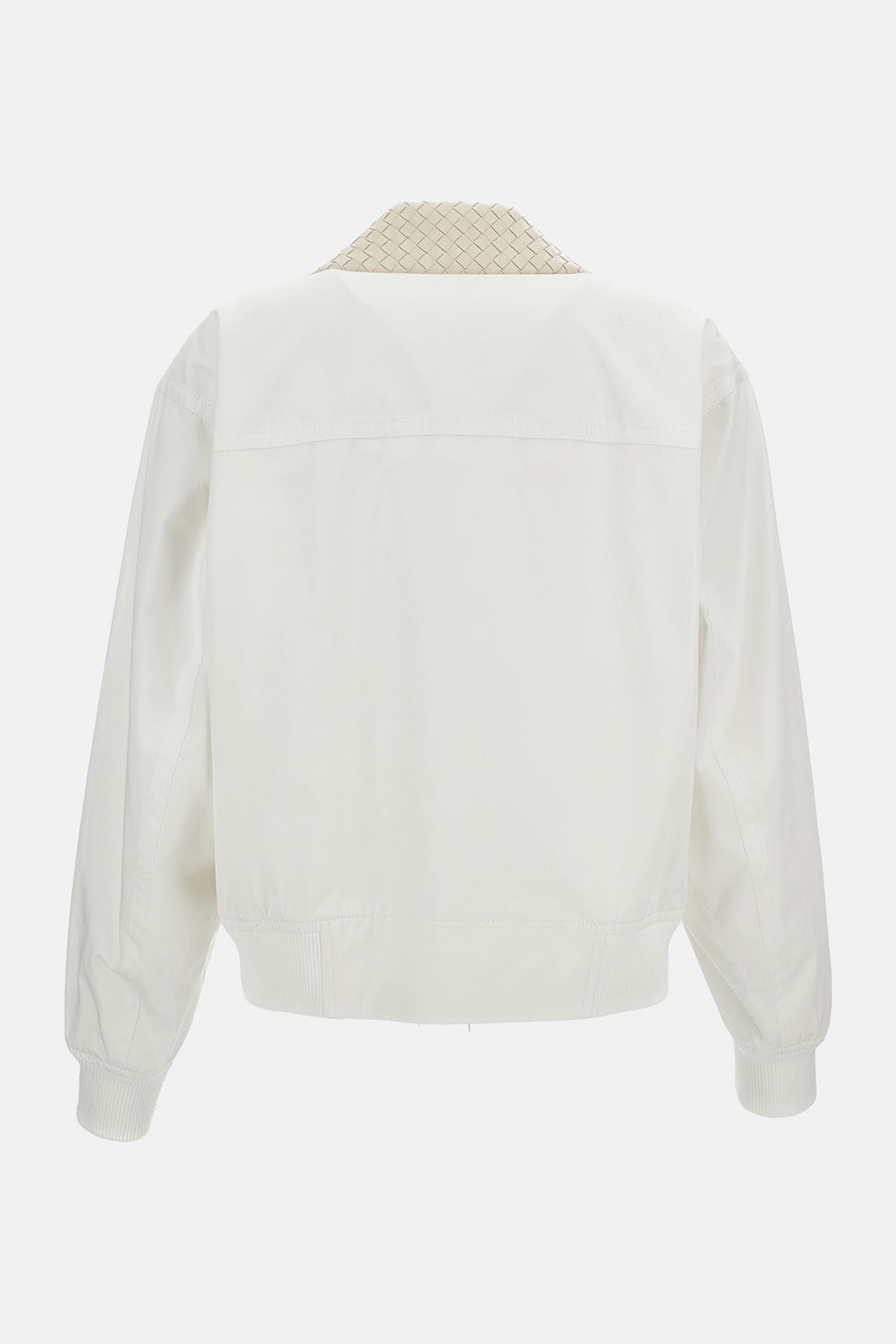 Bottega Veneta Bottega Veneta Women Cotton Jacket With Intrecciato Collar