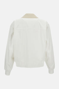 Bottega Veneta Bottega Veneta Women Cotton Jacket With Intrecciato Collar