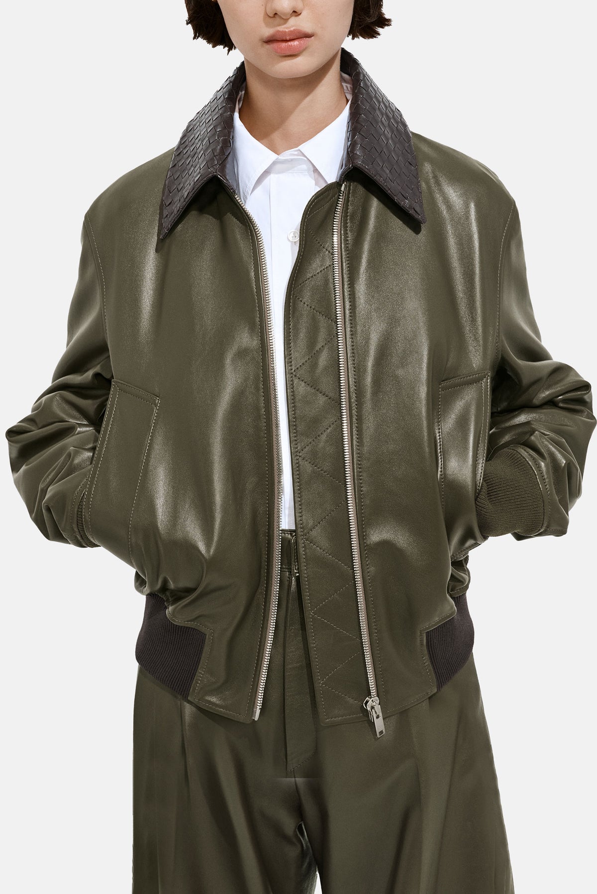 Bottega Veneta Bottega Veneta Women Shiny Leather Blouson