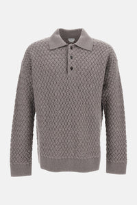 Bottega Veneta Bottega Veneta Men Intrecciato Wool Polo Sweater