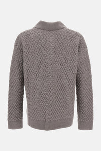 Bottega Veneta Bottega Veneta Men Intrecciato Wool Polo Sweater
