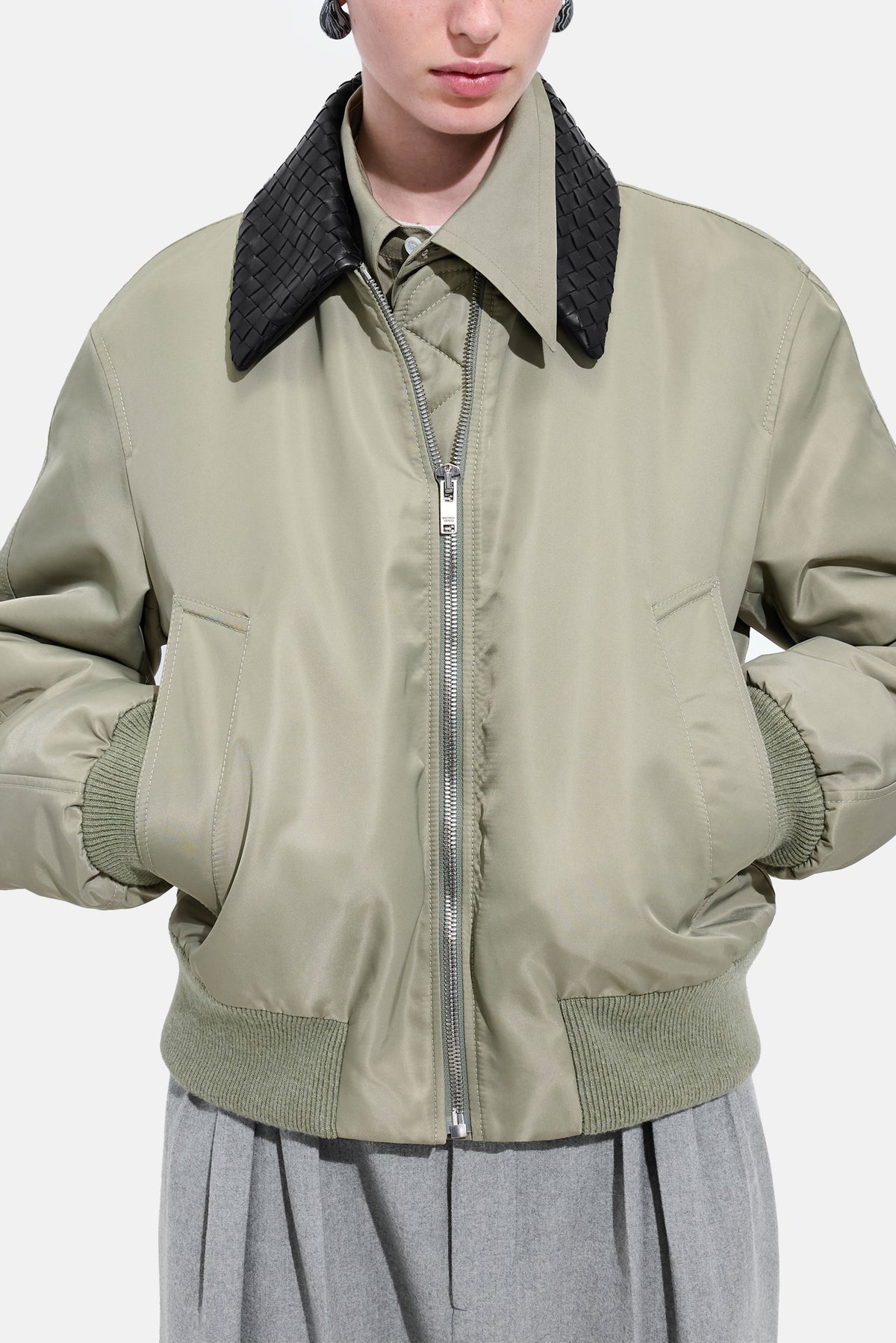 Bottega Veneta Women Satin Nylon Blouson