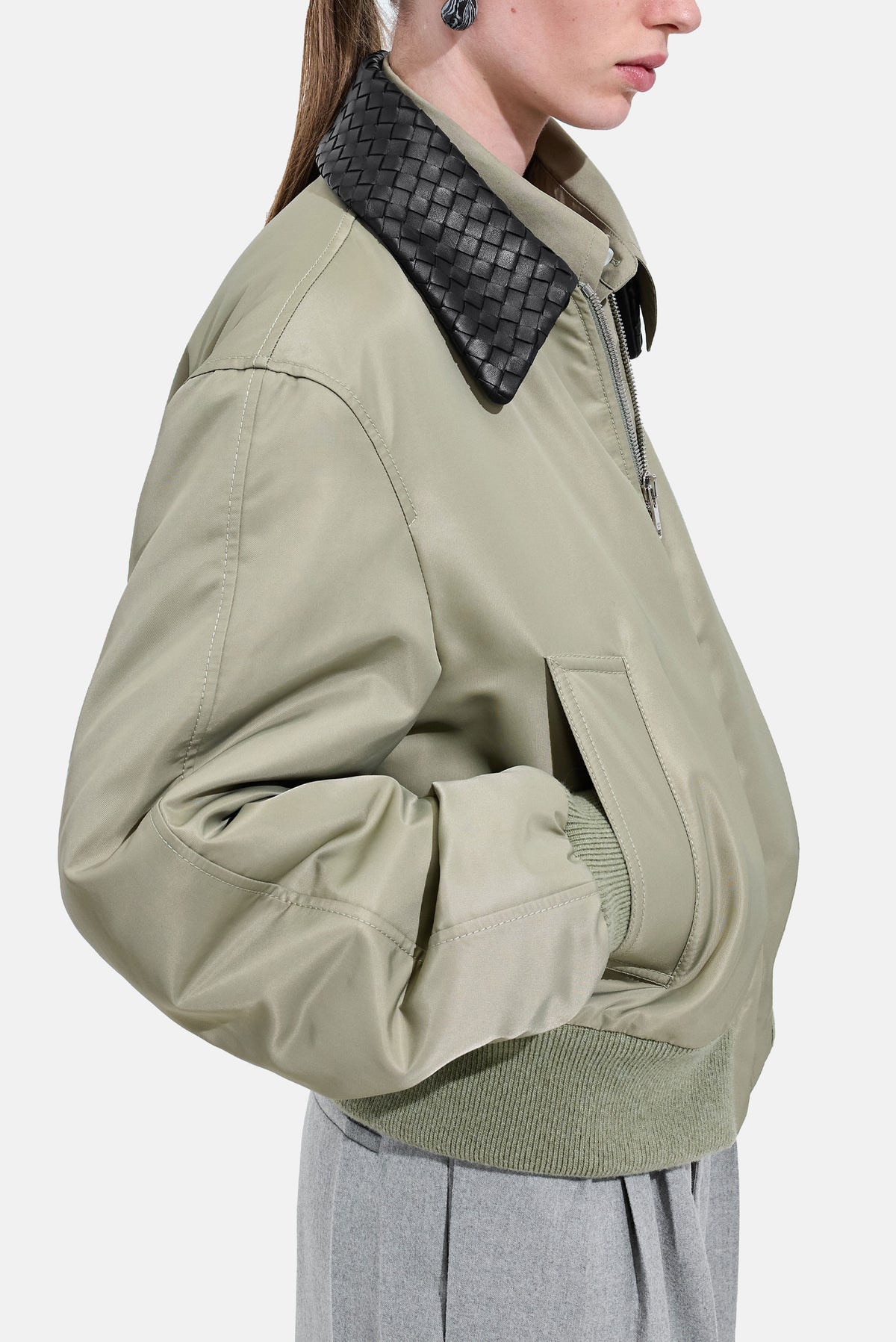 Bottega Veneta Women Satin Nylon Blouson
