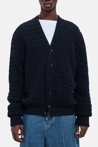 Bottega Veneta Bottega Veneta Men Intrecciato Wool Cardigan