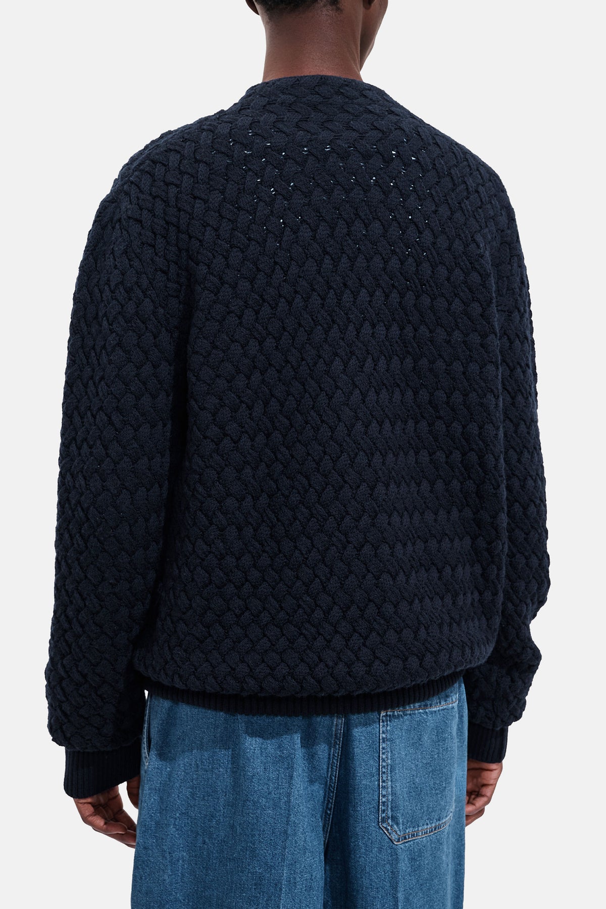 Bottega Veneta Bottega Veneta Men Intrecciato Wool Cardigan