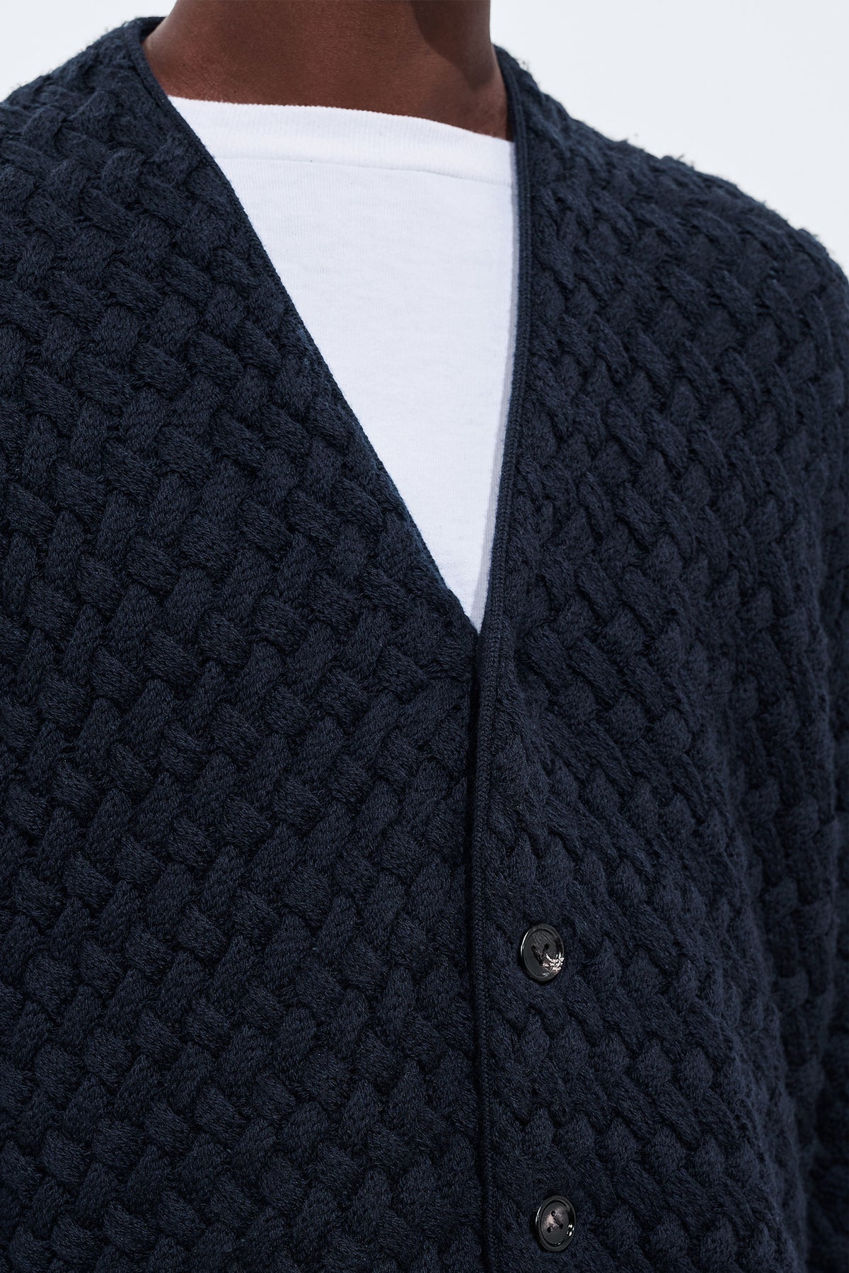 Bottega Veneta Bottega Veneta Men Intrecciato Wool Cardigan