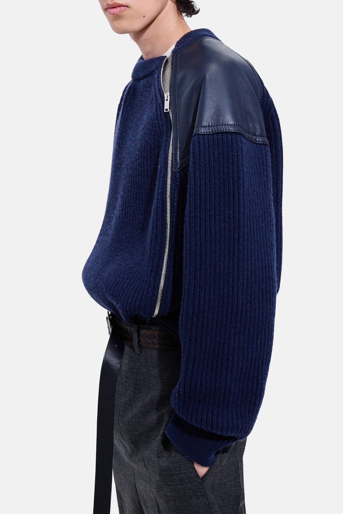 Bottega Veneta Men Wool And Cashmere English Rib Sweater