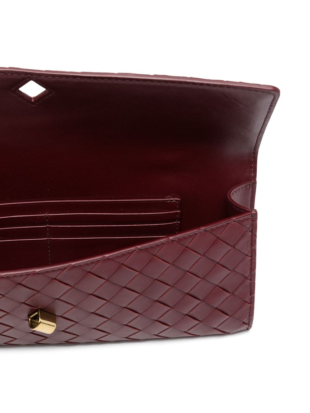 Bottega Veneta Women Andiamo Leather Clutch