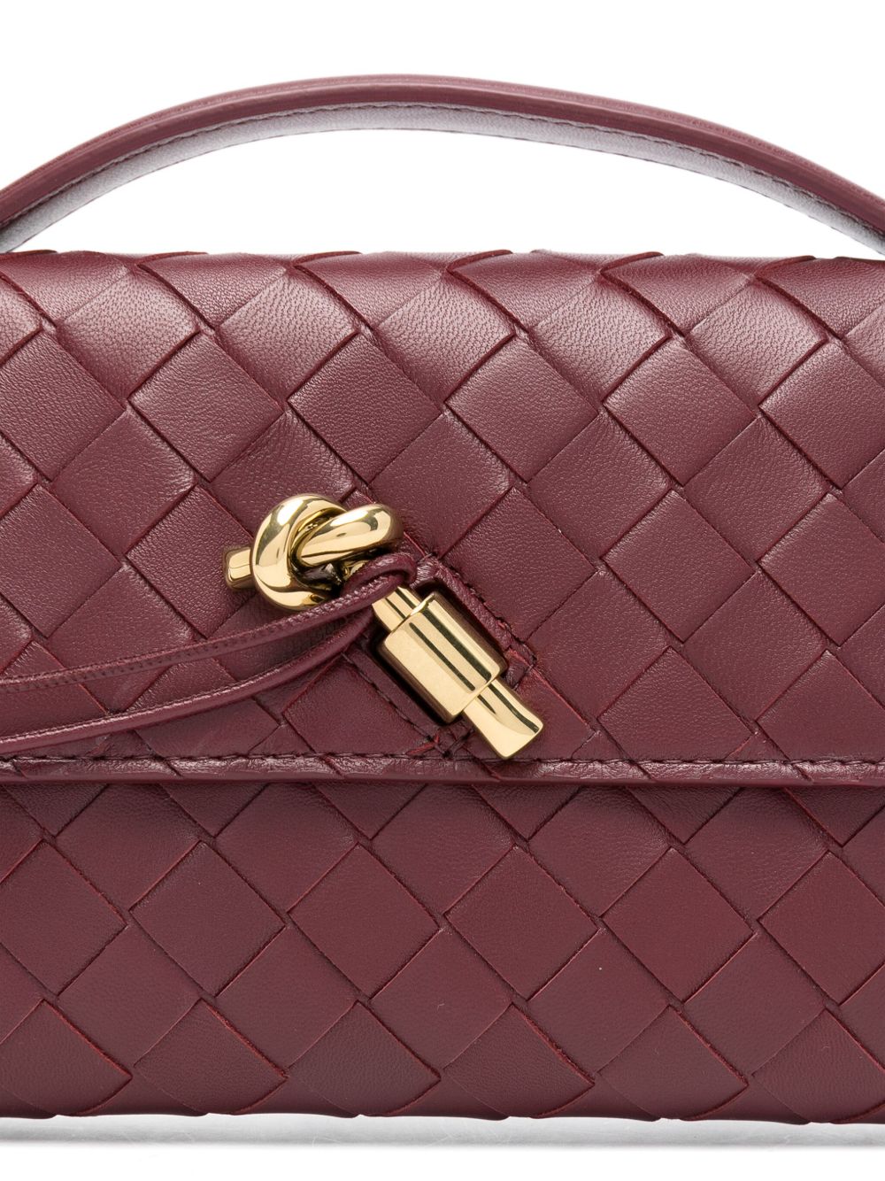 Bottega Veneta Women Andiamo Leather Clutch