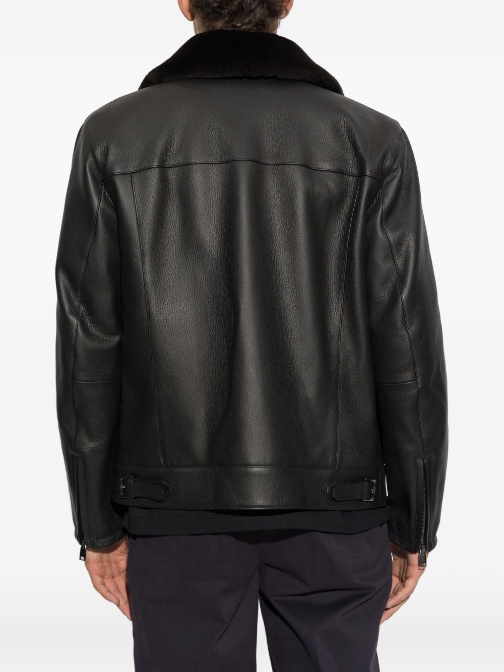 Brioni Men Leather Jacket