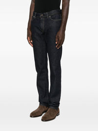 Brioni Men Cotton And Cashmere Denim Jeans