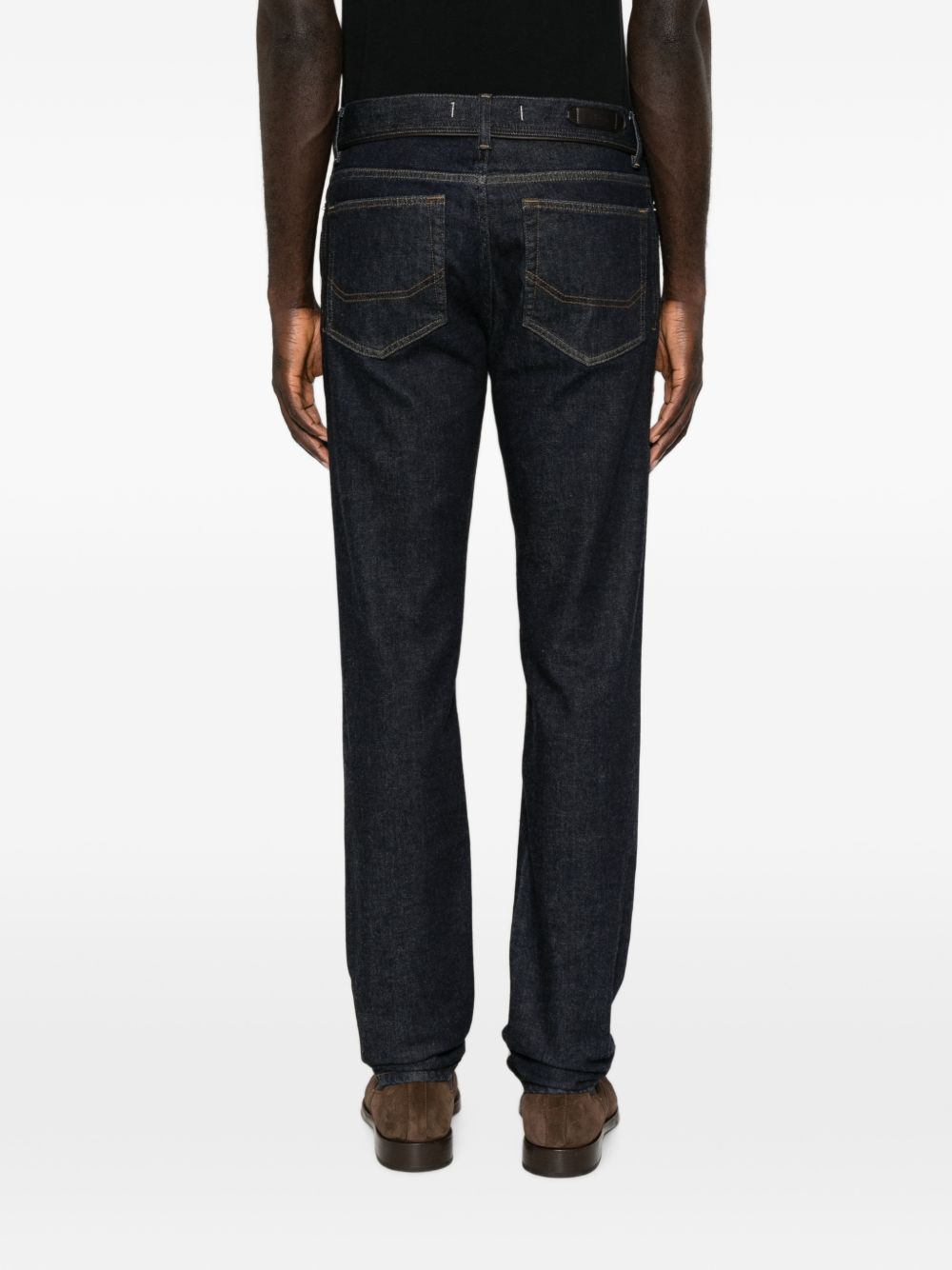 Brioni Men Cotton And Cashmere Denim Jeans