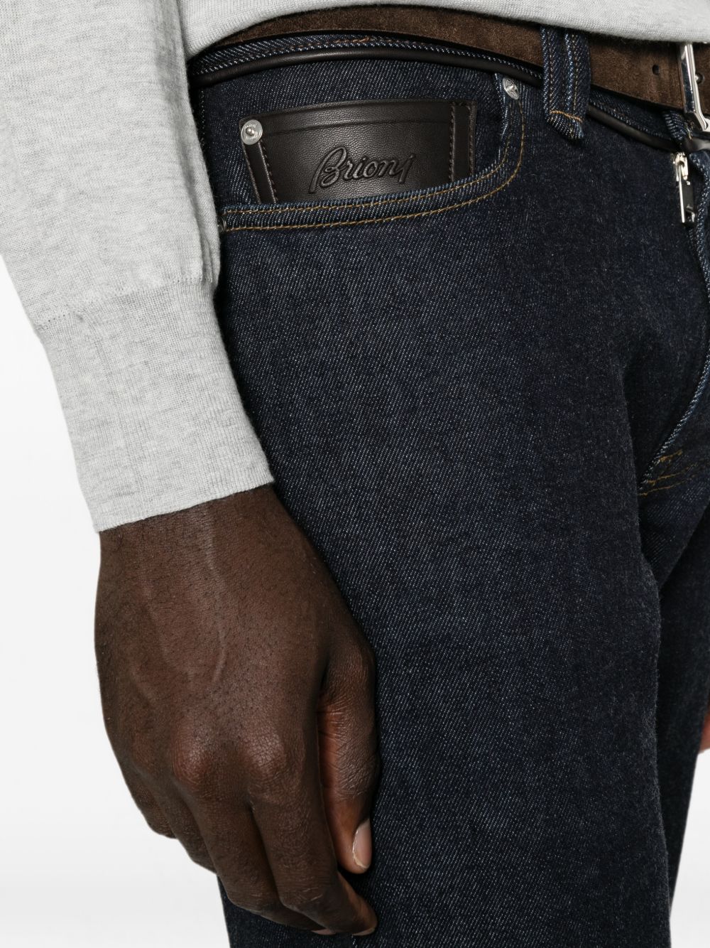 Brioni Men Cotton And Cashmere Denim Jeans
