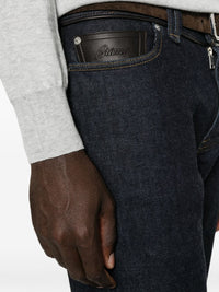 Brioni Men Cotton And Cashmere Denim Jeans