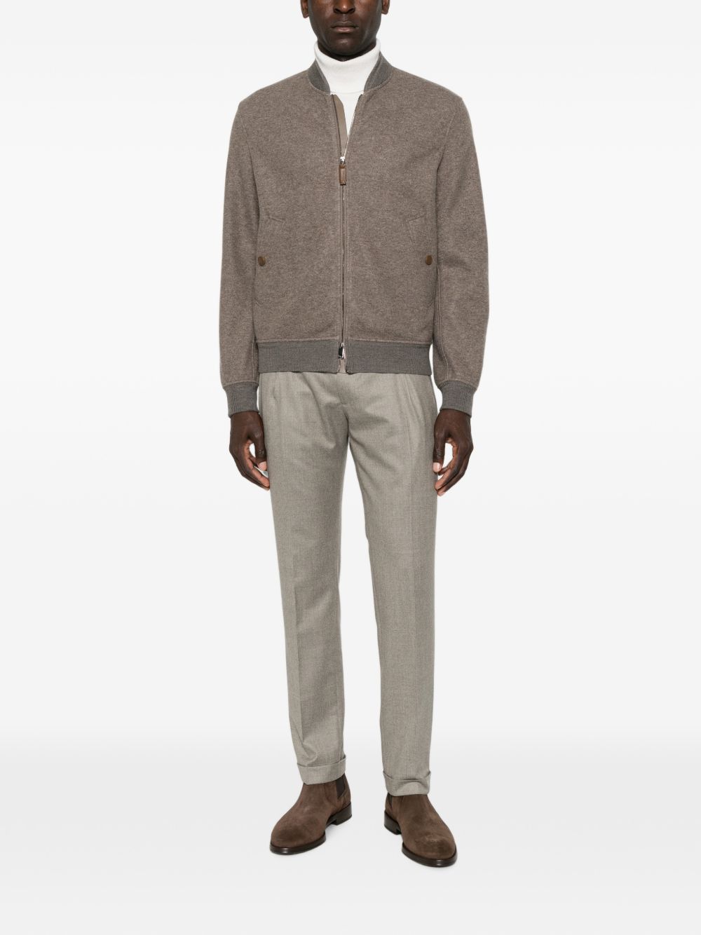 Brioni Men Cashmere Bomber Jacket