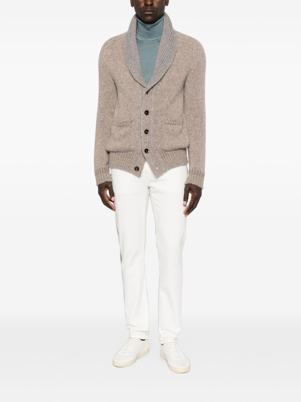 Brioni Men Cashmere And Silk Cardigan
