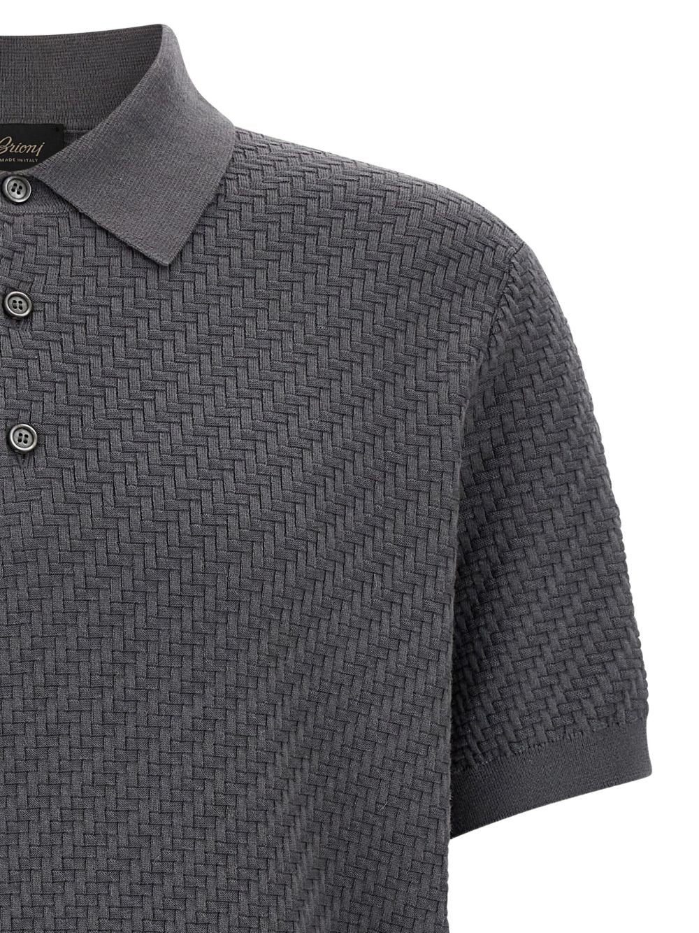 Brioni Men Cashmere And Cotton Polo Shirt