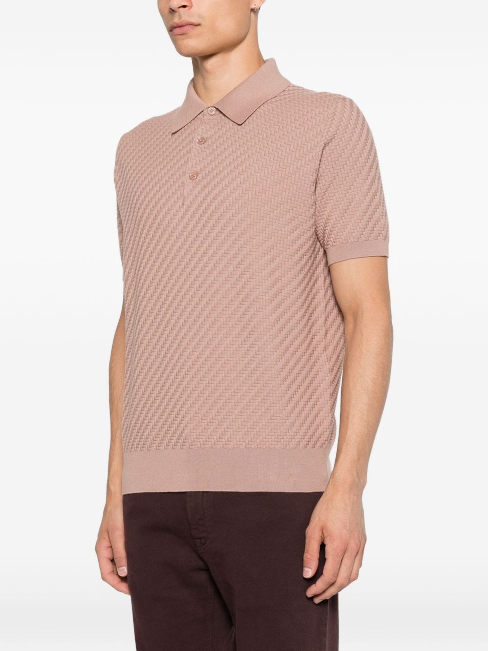 Brioni Men Cotton And Cashmere Polo Shirt