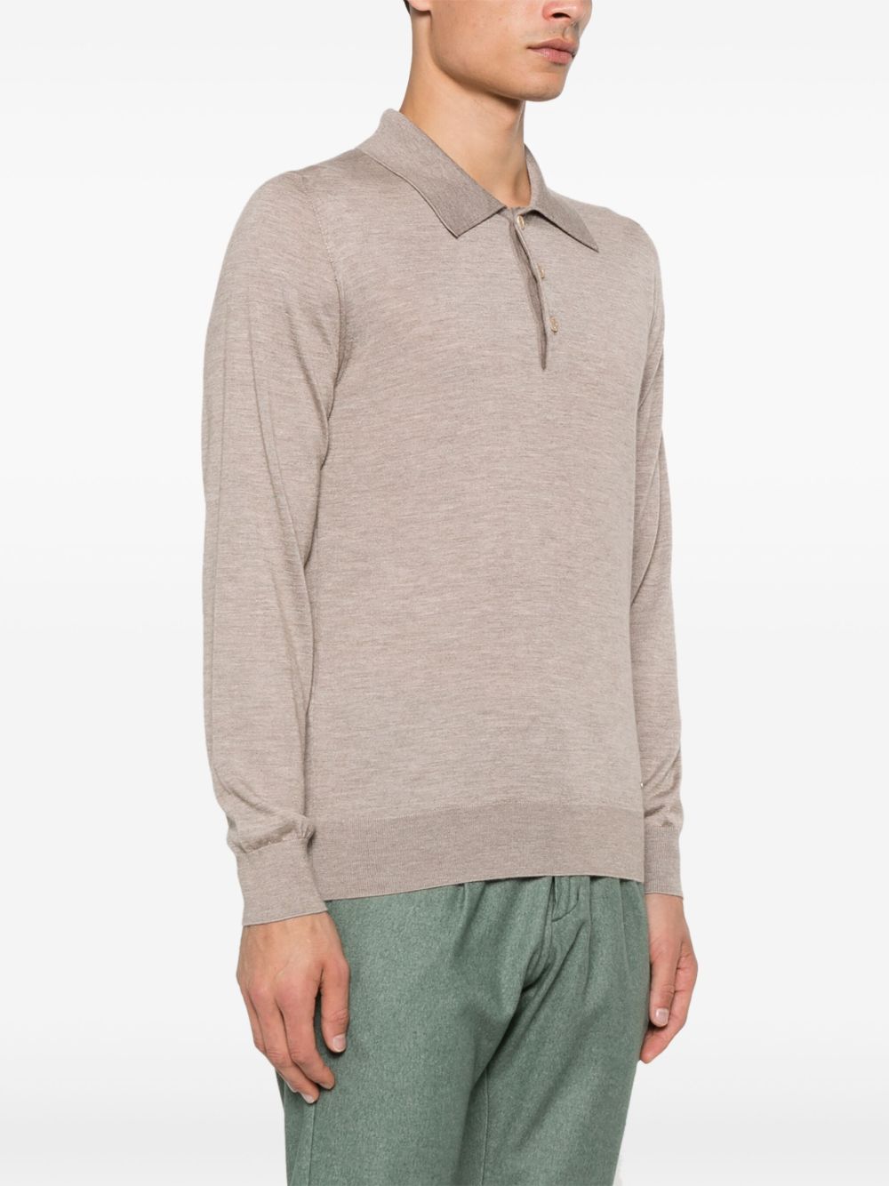 Brioni Men Cashmere And Silk Polo Shirt
