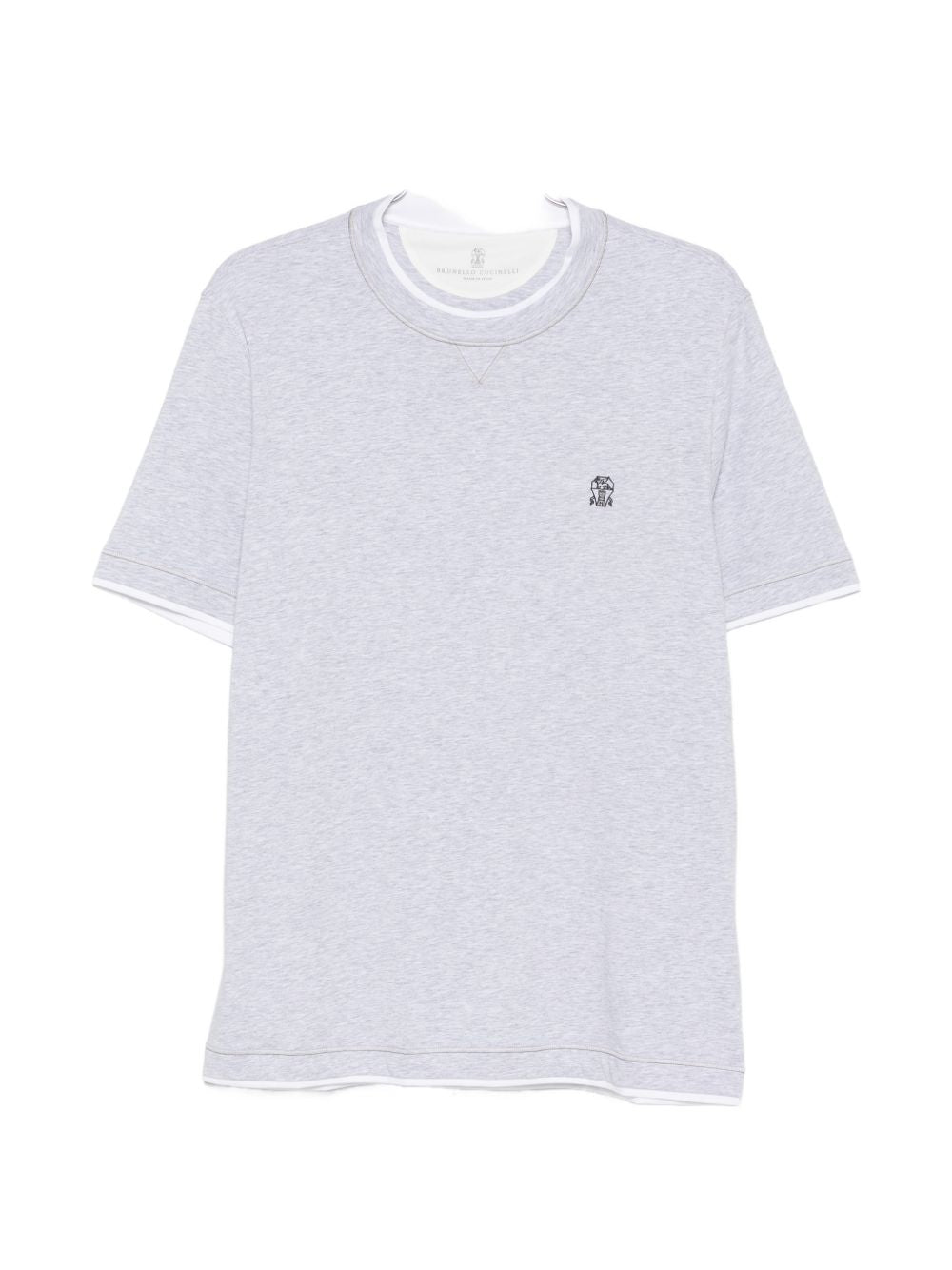 Brunello Cucinelli Men Logo Cotton T-Shirt