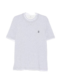 Brunello Cucinelli Men Logo Cotton T-Shirt