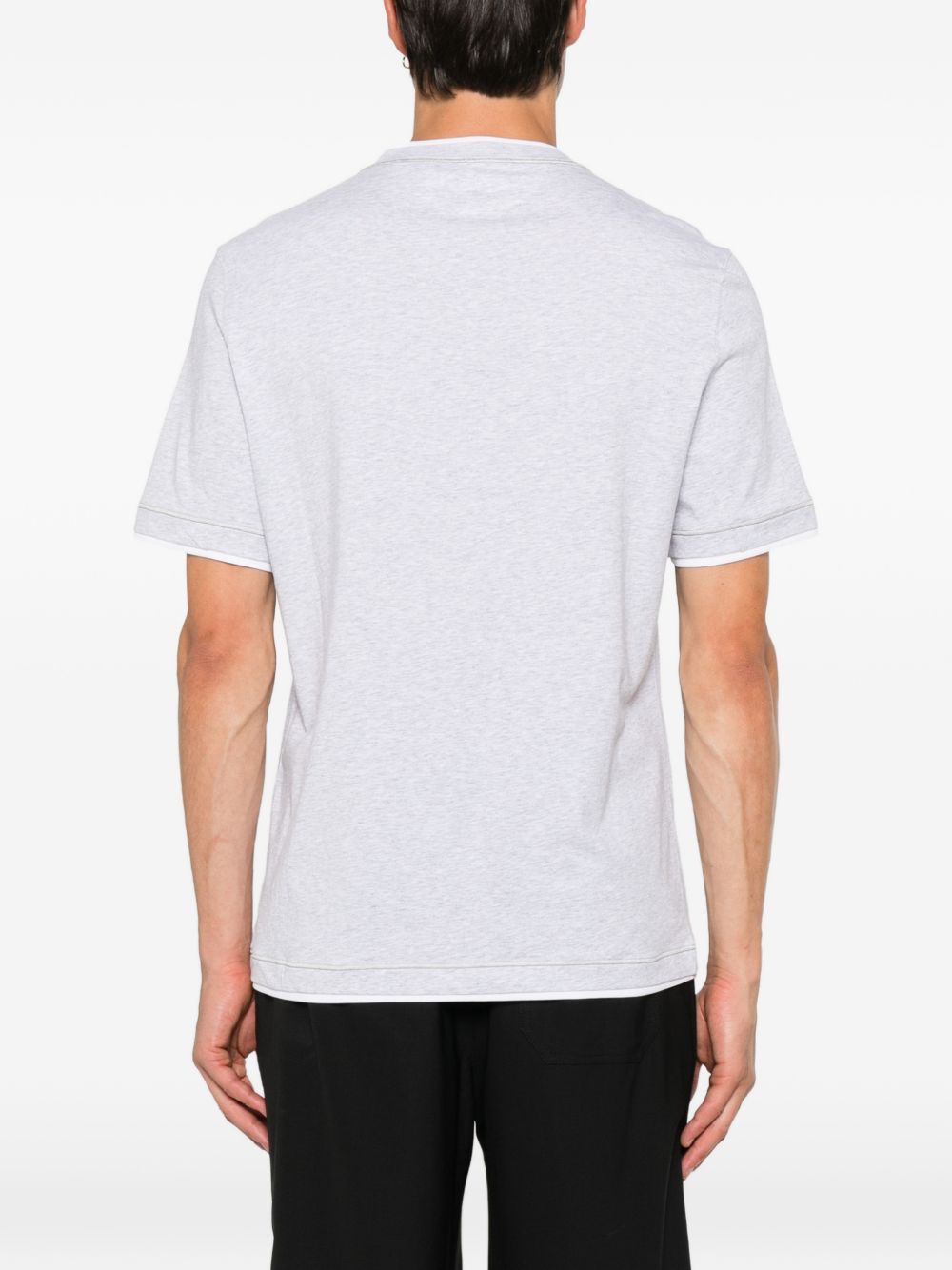 Brunello Cucinelli Men Logo Cotton T-Shirt