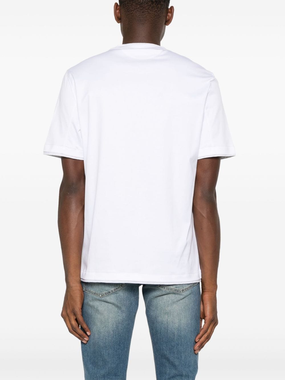 Brunello Cucinelli Men Logo Cotton T-Shirt