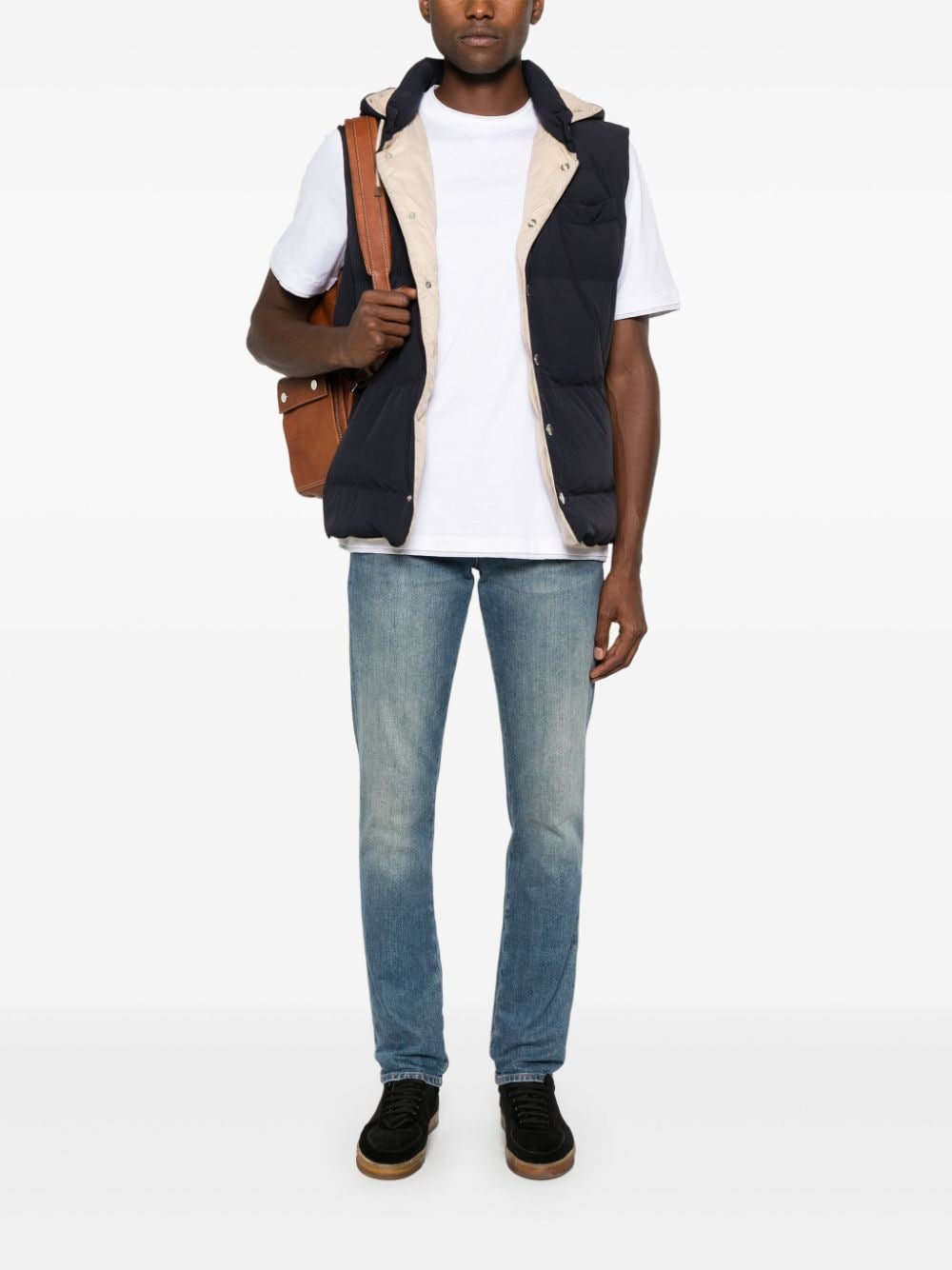 Brunello Cucinelli Men Logo Cotton T-Shirt