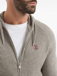 Brunello Cucinelli Men Logo Cashmere Hoodie